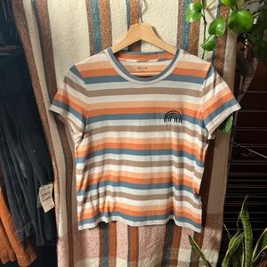Madewell Striped Embroidered Tee